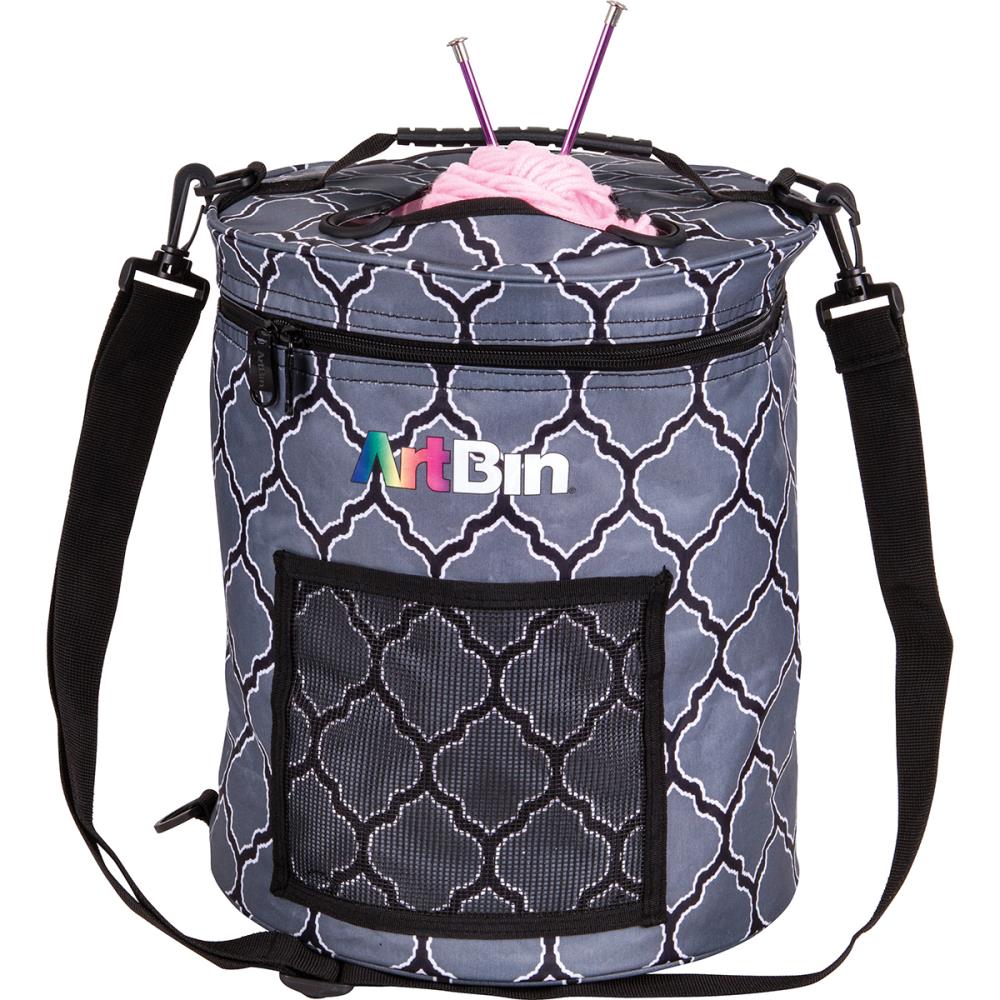 ArtBin Yarn Drum 12"X12.75" - Grey Print
